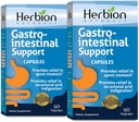 HERBION Naturals Gastro-intestinale ondersteuning Herbal Blend voor Maagverzakking, Gastro-intestinale gezondheid en functie, Occasional zuur Indigestie, Gezonde Intestinale Flora, 60 Vegicaps - Pack of 2
