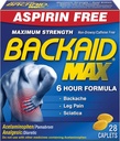 Backaid Max Relief Caplets, 28 Count (pakket van 6)