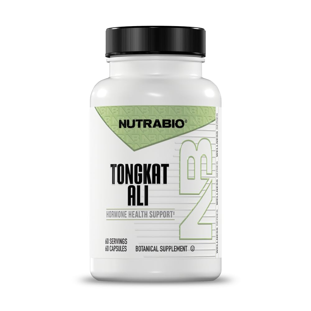 NutraBio Tongkat Ali Longjack 100 Supplement - Natuurlijke ondersteuning voor spiermassa, kracht, prestaties- Longjack Tongkat Ali voor mannen- 200mg per capsule, 60 porties