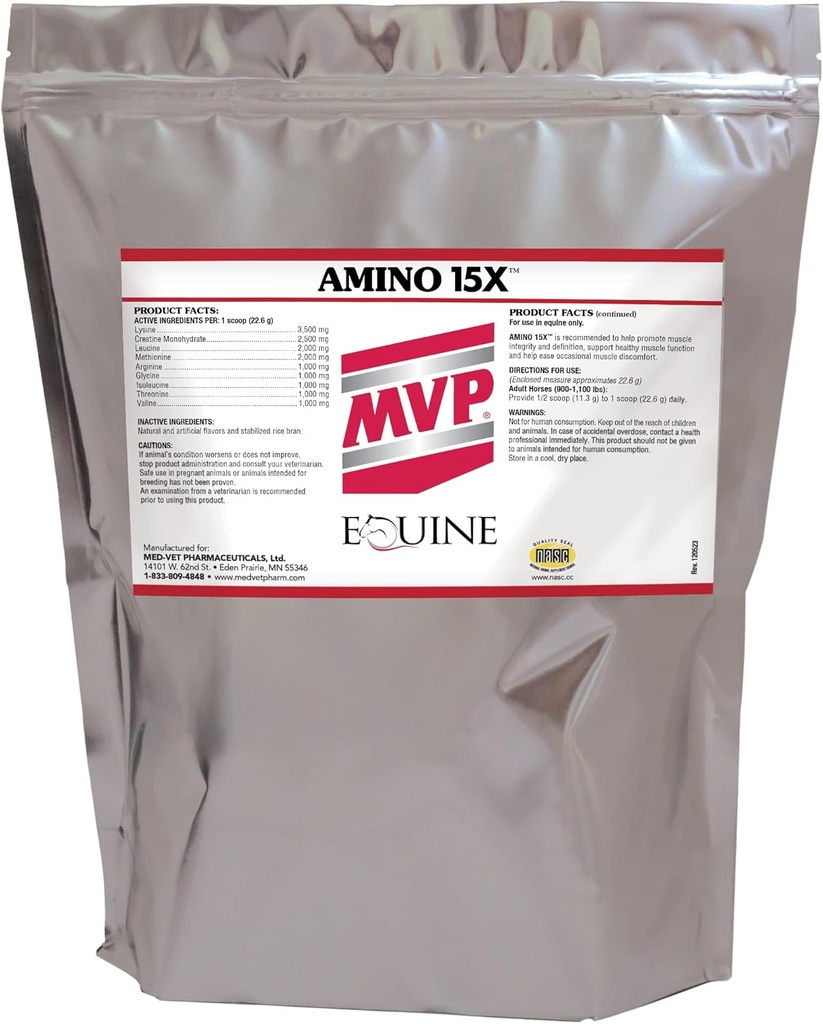 Amino 15X (6 lb) -Ondersteunt gezonde spierfunctie, ontwikkeling en reparatie in paarden