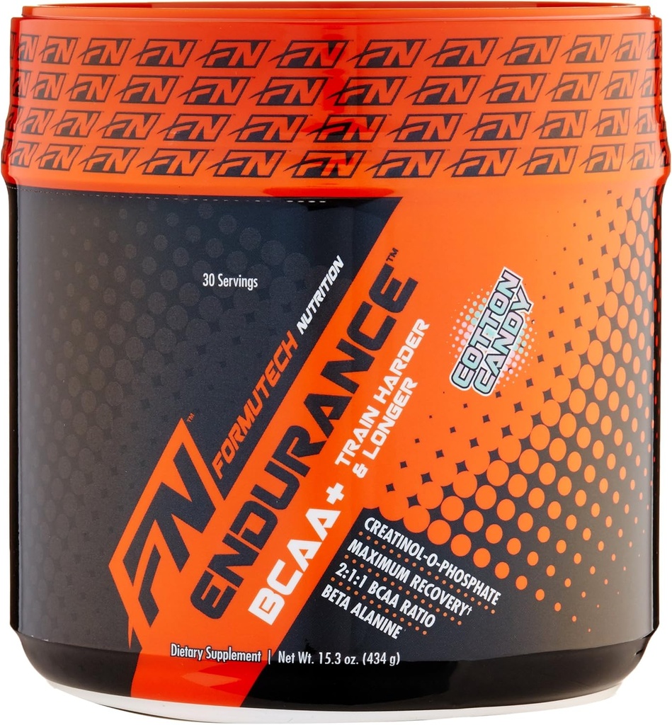 Endurance BCAA Plus, Intra workout ontworpen voor training Harder en langer met Beta Alanine, Cotton Candy, 434 Gram