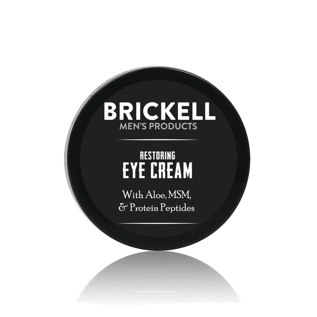 Brickell Herstellen Onder Oogcrème voor mannen, Natuurlijke en Biologische Anti Veroudering Oog Balsem om te verminderen Puffiness, Rimpels, Donkere Cirkels, Kraai Voeten en Onder Oogzakken, 0,5 Ounce, Ongecented