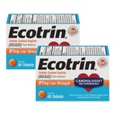 Ecotrin Low Strength Safety Coated Aspirine, NSAID 81mg, 45 telling (2 verpakkingen)