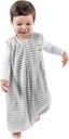 Woolino 4 seizoen Baby slaapzak met voeten, Merino Wool en biologisch Katoen Walker slaapzak zak, peuter slaapzak, 18-36m, grijs