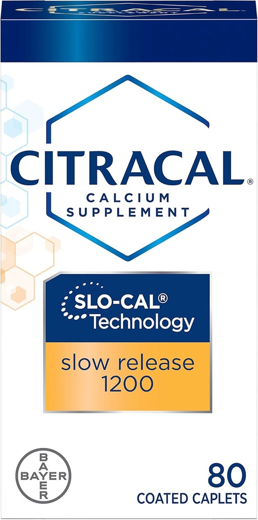 Citracal Calcium + D Langzame afgifte 1200 tabletten 80 tabletten (verpakking van 4)