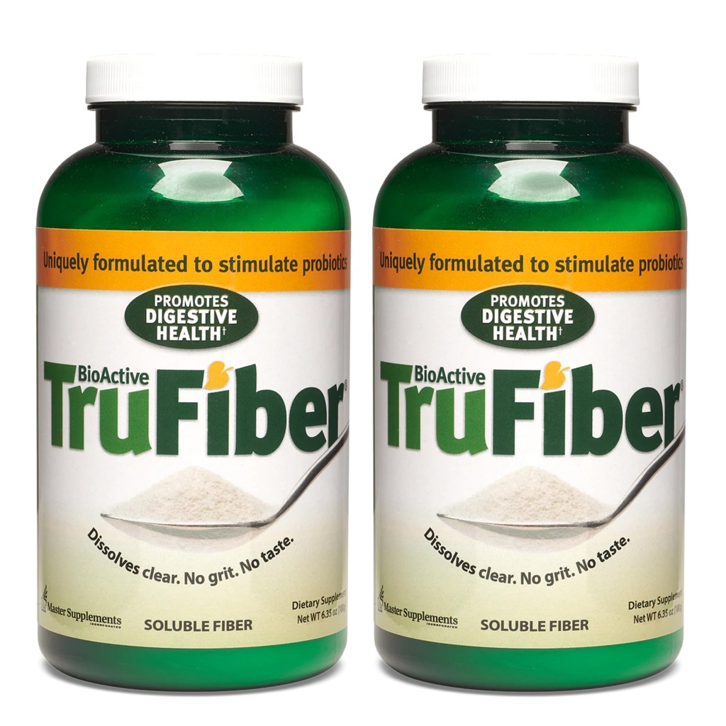 Master Supplementen TruFiber - 6,35 oz, Pack of 2 - Prebiotic Fiber to Help Boost Probiotic Growth - Ondersteunt Digestieve Gezondheid - Veganistisch, Glutenvrij - 100 Total Servings