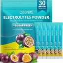 Elektrolyten Poeder Pakjes, 30 Sticks Hydration Packets Suikervrij, Electrolyte Drink Mix Portable Electrolyte Packets voor snelle hydratatie, 0 Suiker & 0 Calorie, Passie Fruit Smaak