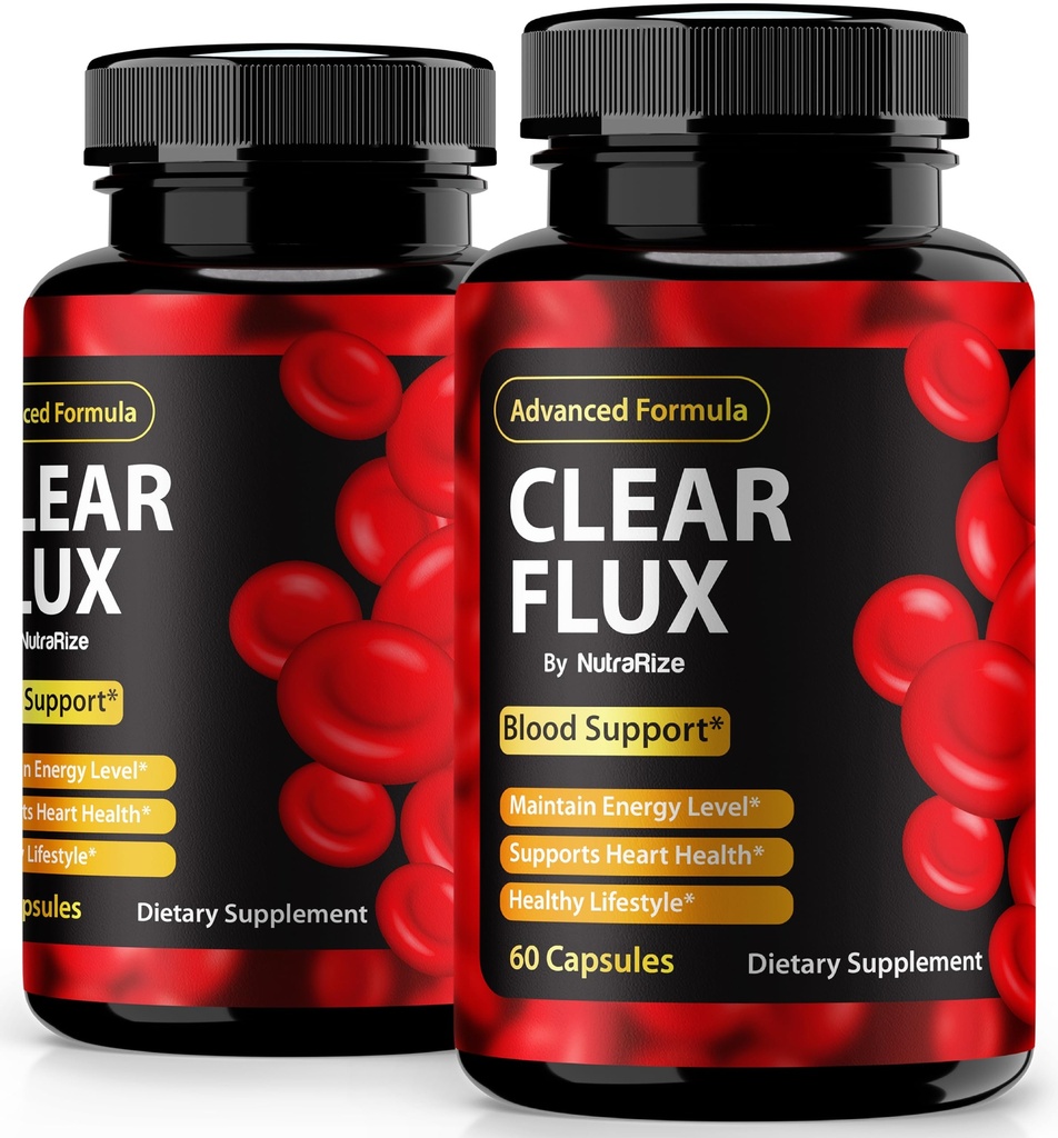 (2 Pack) Heldere Flux Pillen, Officiële ClearFlux Capsules, Natuurlijke Ondersteuning, Premium Ondersteuning voor het handhaven van stabiele niveaus en gezonde Circulatie, Natural Clear Flux Health Review (120 Capsules)