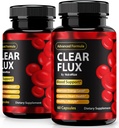 (2 Pack) Heldere Flux Pillen, Officiële ClearFlux Capsules, Natuurlijke Ondersteuning, Premium Ondersteuning voor het handhaven van stabiele niveaus en gezonde Circulatie, Natural Clear Flux Health Review (120 Capsules)