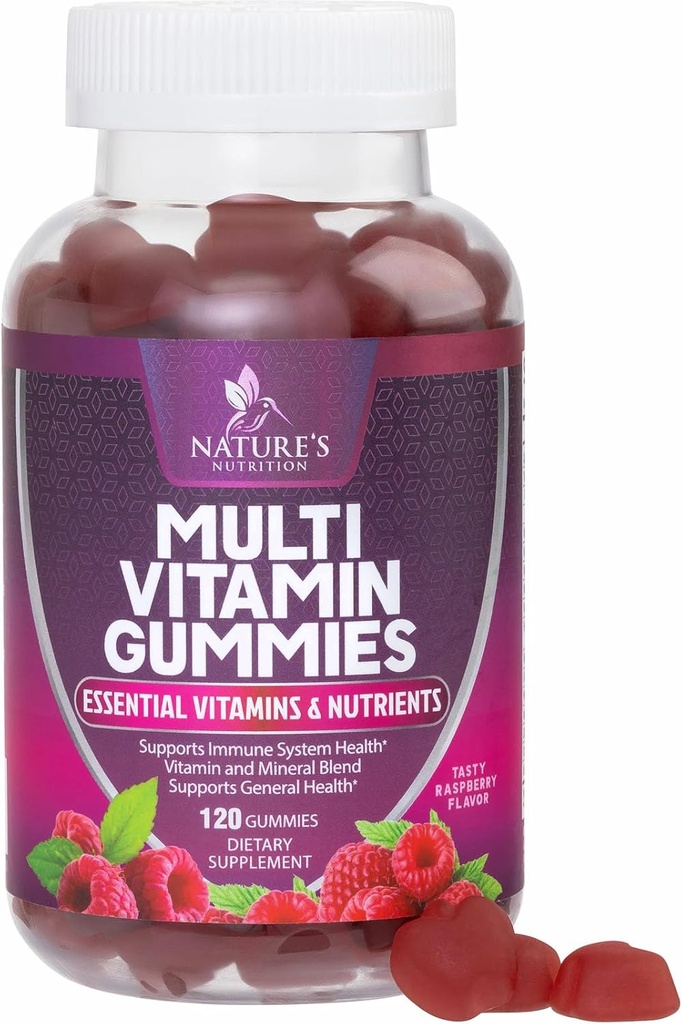 Multivitamine Gummies voor volwassenen met vitamine A, C, D, B12 - Gummy Multivitamines voor dagelijkse voedingsondersteuning met vitamines en mineralen voor vrouwen en mannen, Multi VIT Vitamine van de natuur - 120 Gummies