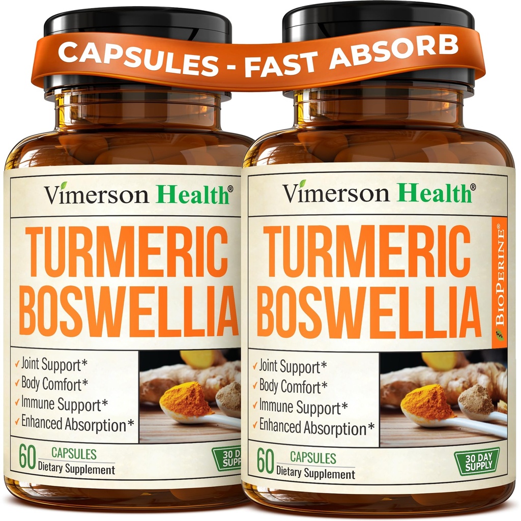 Boswellia Serrata Kurkumasupplement voor gezamenlijke ondersteuning en ontstekingsbalans 