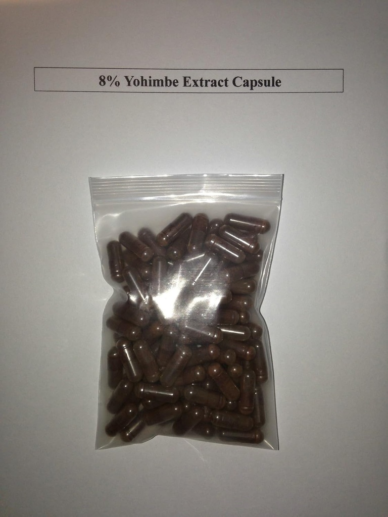 8% yohimbine Yohimbe Bark Extract 400 mg x 1000 capsules/afrodine