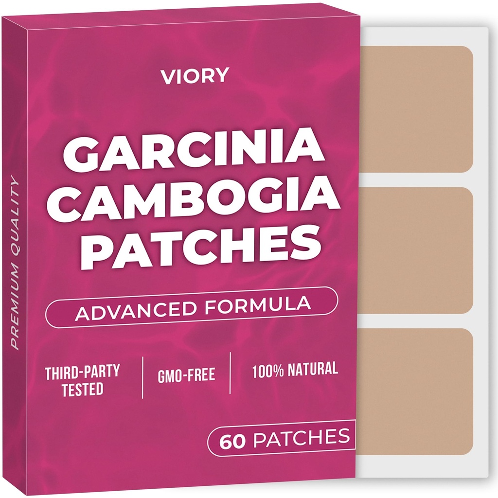 Garcinia Cambogia Patches (pakket van 60) - 100% natuurlijke patch voor vrouwen en mannen - met B12 & Kalium - energie, focus en lichaamsondersteuning - verbeterde formule