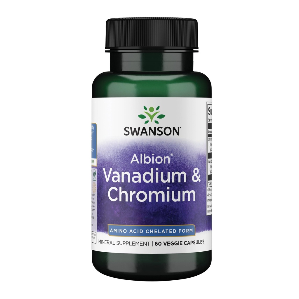 Swanson Albion Gecheleerde Vanadium en Chroom 60 Veg Capsules