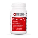Protocol Vitamine D3 2000 IE - Immuunondersteuning, gezonde botten en tanden - 120 Softgels