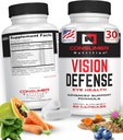 Eye Health Supplements for Adults - Supports & Protects Eye Health with Vitamin A, Lutein, Taurine, Turmeric Root, Grape Seed Extract & Milk Thistle Seed - Vision Defense 60 Ct