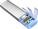 Vayadeer Metal Travel Pill Organizer, 7 dagen Week pil Box, grote capaciteit dagelijks schattig pil geval voor supplementen, pillen, vitamines en medicijnen (klein, lever)