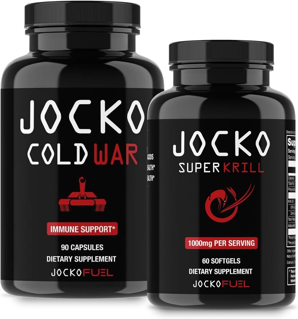 Jocko brandstof koude oorlog en Omega 3 Krill olie supplement bundel