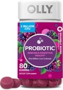OLLY Probiotische Gummy, Immune en Digestieve Ondersteuning, 1 miljard CFU, Kauwbare Probiotische Supplement, Berry, 40 dagen levering - 80 Tel.