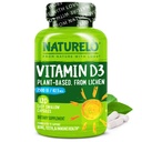 NATURELO Vitamine D - 2500 IE - Plant op basis van Lichen - Natuurlijke D3 Supplement voor het immuunsysteem, Bone Support, Joint Health - Vegan - Non-GMO - Glutenvrij - 120 Capsules