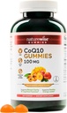NatureWise CoQ10 Gummies 100mg - Perzik Mango smaak - Supplement voor de gezondheid van het hart en antioxidant activiteit - Pectin-based, veganistisch, soja en glutenvrij, niet-GMO - 180 Tellen[3-maand levering]