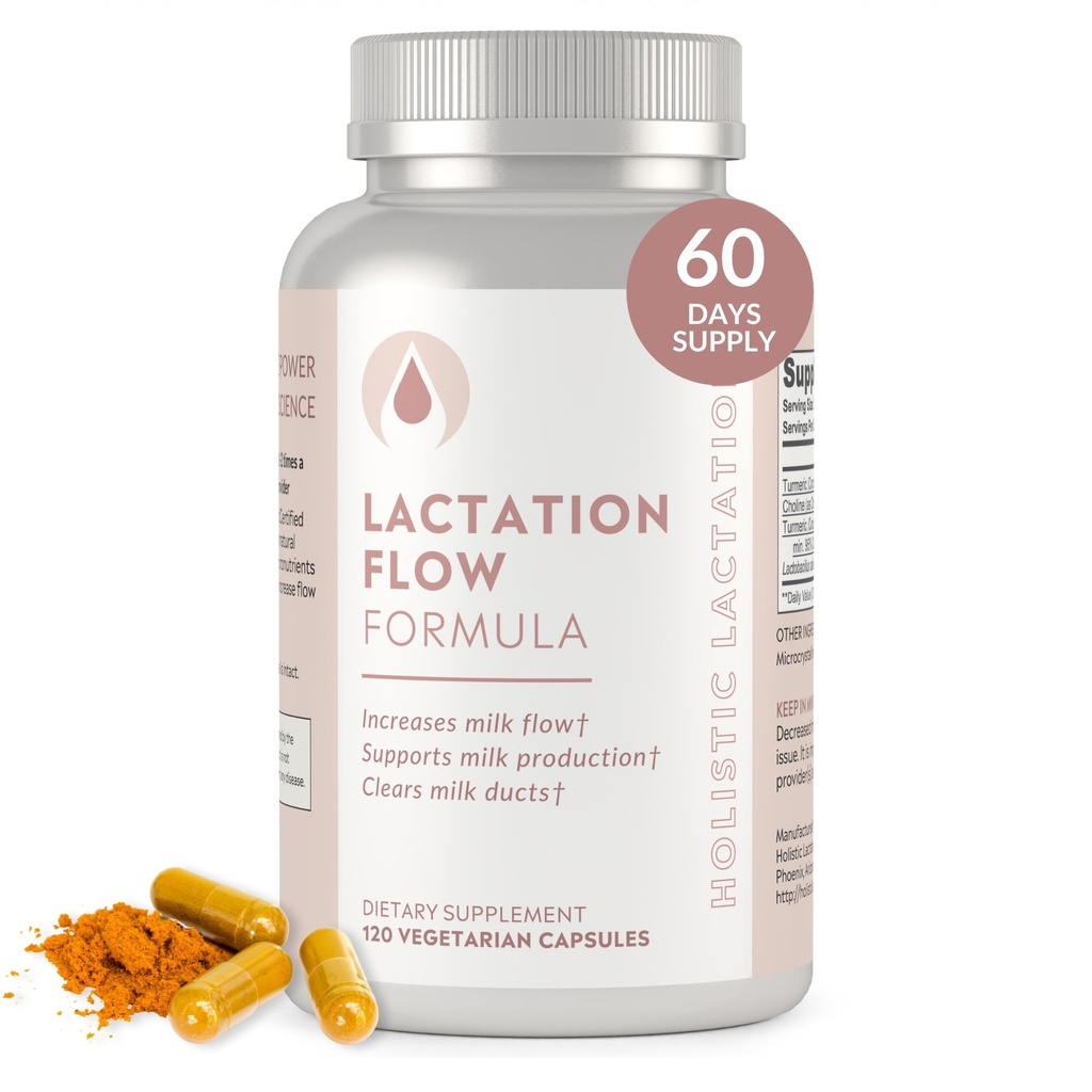 Holistische Borstvoeding® Lactation Flow Formula (60 porties), supplement ter ondersteuning van Borstvoeding Flow & Milk Supply, Bevat Borstvoeding Probiotica en Choline, Lecithin-Free