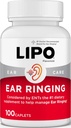 Lipo-Flavonoïde Plus Tinnitus Relief - Doctor-Aanbevolen voor Ring Ooren - Klinisch-bewezen Citroen Bioflavonoïde Complex met Vitaminen C, B1, B2, B6, B12, & Calcium - 100 Capletes