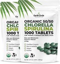 Premium Biologische CHLORELLA /SPIRULINA 1000 tabletten (50/50) Kosher, Vegan - Groene Algen Superfood, Gebarsten Cell Wall, Chlorofyl, Hoog Proteïne & ijzer, geen additieven, of vulstoffen 8,75 Oz (2 verpakkingen)
