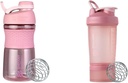 BlenderBattle SportMixer Shaker fles en ProStak systeem voor eiwitshakes en supplement opslag