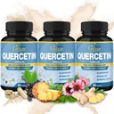 Biologische Cadane 3 verpakkingen 60 capsules Quercetine Extract Capsules - Ondersteuning Immuunsysteem - gecombineerd met Vlierbessen, Bromelain, Gember, Echinacea &amp; More - 3 maand levering