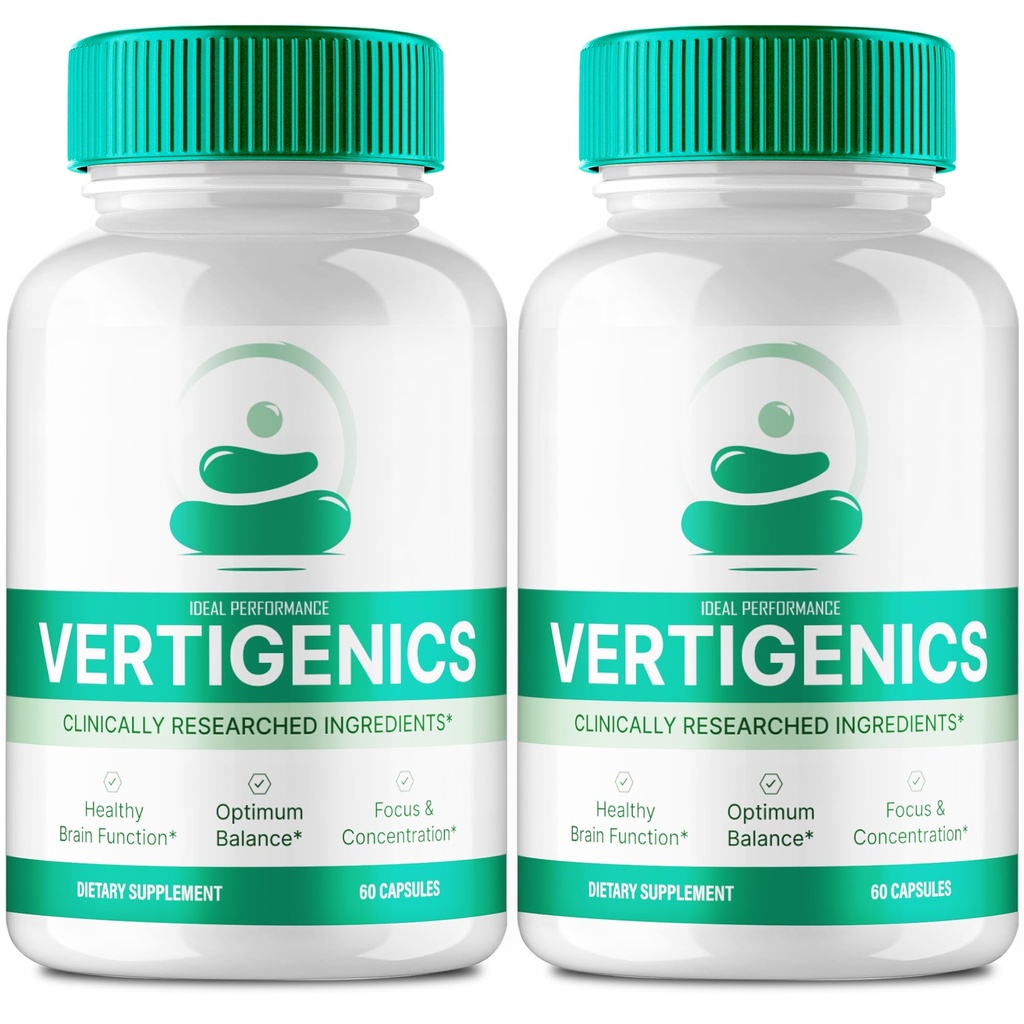 Vertigenics Hersensupplementen voor Geheugen en Focus Capsules, Vertigenics Advanced Formula Brain Health Support - Maximale sterkte Nootropics Verti Genics Alle natuurlijke ondersteuning beoordelingen (2 Pack)