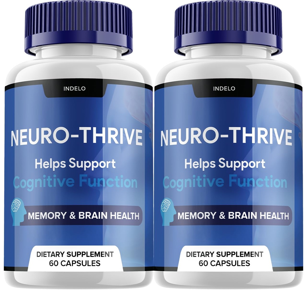 (2 Pack) Neuro Thrive Brain Supplement, Neuro Thrive for Memory Formula, Neuro-Thrive PQQ Reduce The Negative Effects of Brain Fog Neuro-Thrive Cognitive Function NeuroThrive Reviews (120 Capsules)