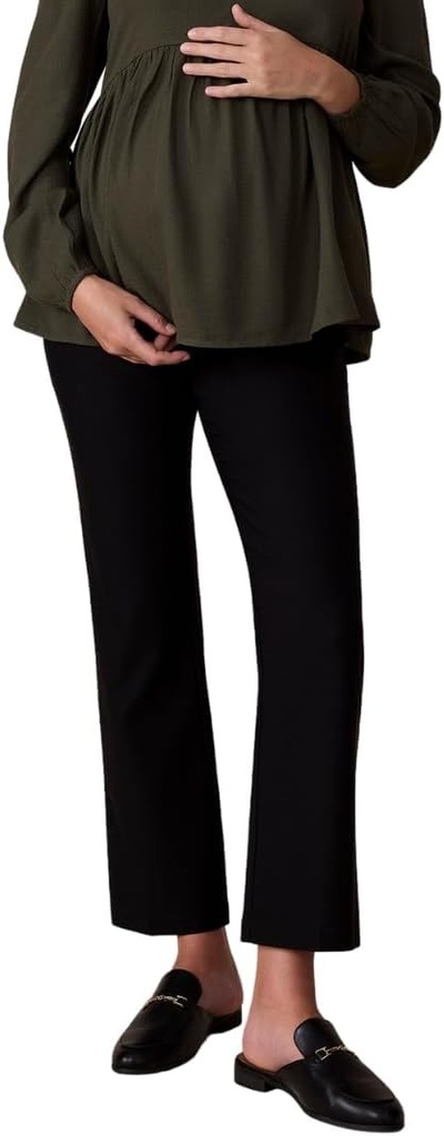 Moederschap Moederschap Moederschap vrouwen Super Stretch Geheim Fit Over de buik Enkel Rechte Been Zwangerschap Dress Pants voor werk