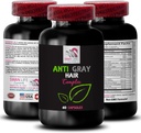 Anti grijs haar pillen - ANTI GRAY HAIR COMPLEX - Kleur vitaliteit, grijze haarverzorging, Verse toon, levendige kleur, Anti grijs haar supplement, Haarschaduw controle, Jeugdige look 1 Fles 60 Capsules