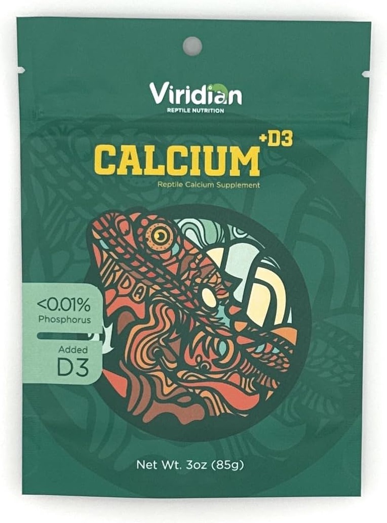 Viridian Reptiel - Reptiel Calcium Supplement met D3 (3, Ounces)