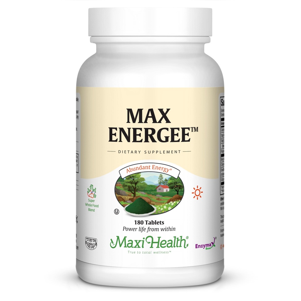 Maxi Health Max Energee - Natuurlijke energie en uithoudingsvermogen Booster - 180 tabletten - Kosher