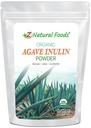 Z Natural Foods Biologische Agave Inulin Powder, Natural Fiber Supplement, Prebiotic Superfood Powder for Drinks, Smoothies, and Recepten, Raw, Non-GMO, Vegan, Gluten-Free, Kosher, 1 lb