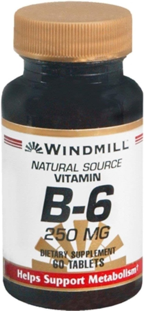 Windmolen Vitamine B-6 250 mg tabletten 60 tabletten (verpakking van 3)