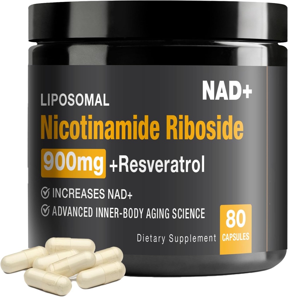 NAD+ Supplement - NAD+ Booster voor volwassenen 900 mg met Nicotinamide Riboside (NR) en Resveratrol Quercetin USA-063-0911XL-141NAD