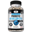 Kaya Naturals Probiotic 40 Miljard CFU - Probiotica voor vrouwen, Probiotica voor mannen en volwassenen, Natuurlijke - Gut Health & Immune Support Supplement - Bevordert spijsverteringsgezondheid - 30 Tel.