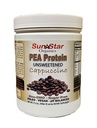Pea Proteïnepoeder - ongezoet - Cappuccino met koffiepoeder en vanilleextract, sojavrij, niet-GMO 17,6 oz