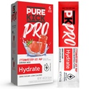 PURE KICK PRO Hydration Electrolyte Drink Mix, Aardbei Ice Pop, Inclusief 1 doos met 6 verpakkingen in elke doos