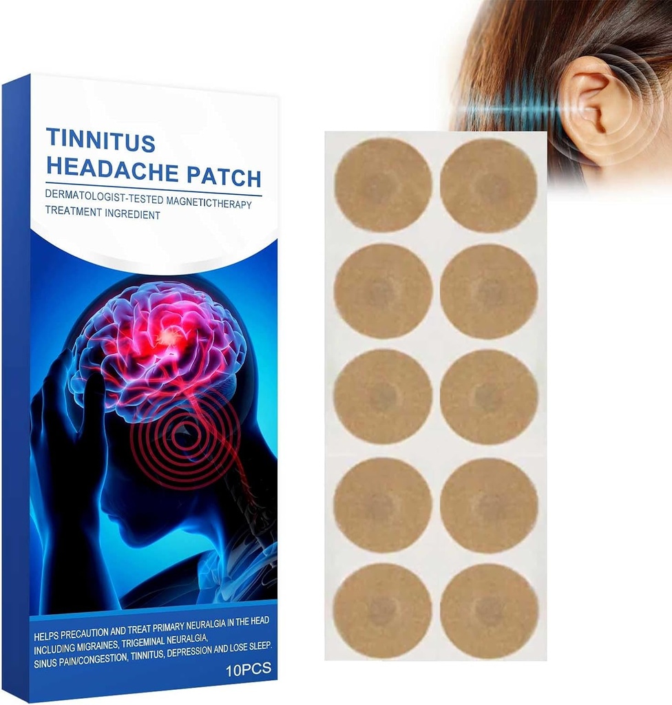 Tinnitus Patches, 10 PCs Ear Patches for Tinnitus, Ear Pain Patch, Hearing Weaken, Itchy Ears/Non-Woven Fabric Patch (10PCS)