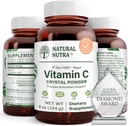 Natuurlijke Nutra Pure Vitamin Crystal Powder van Ascorbic Acid, Boost Immunity, Maintain Capillary Strength Supplement, verhoogt ijzer Absorptie, Non-GMO, Herbicide, Pesticide, Sojavrij, 8 Oz