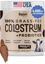 Organic Chocolate 4000mg Grass Fed Bovine Colostrum Powder + Probiotics Colostrum Supplement for Kids & Adults with Immunoglobulins (220.98 Grams)
