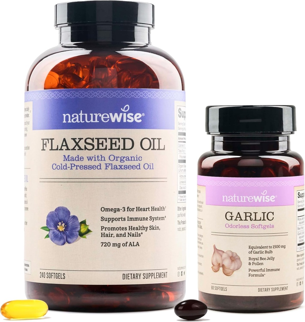 NatureWise Biologische Vlaszaadolie Max 720mg ALA 