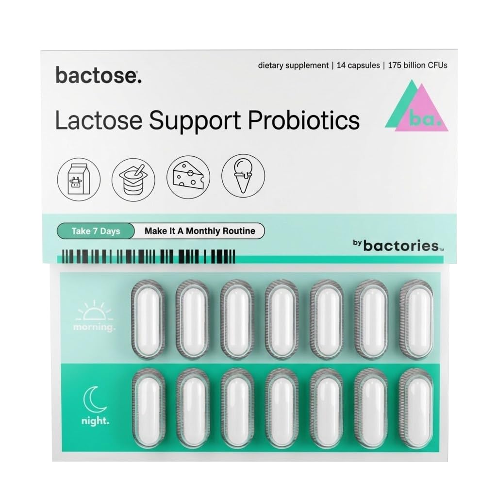Probiotische Lactose pillen voor langdurige verlichting - Geniet weer van zuivel - Lactose Onverdraagzaamheid Supplement - Produce Lactase Enzymes in The Gut - Natuurlijk Break Down Lactose (Neem 7 dagen - Herhaal maandelijks)