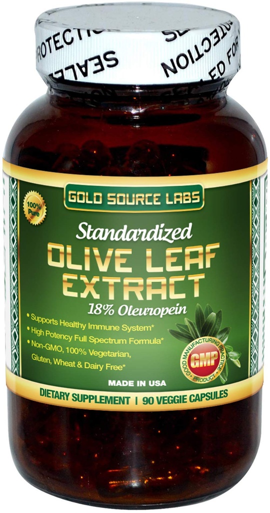 Biologische Olive Leaf Extract Capsules - Pure Biologische Olive Leaf Plus Gestandaardiseerde Oleuropein Extract, 90 Vegetarische Caps, 400 mg Maximale sterkte Complex voor Immune Health