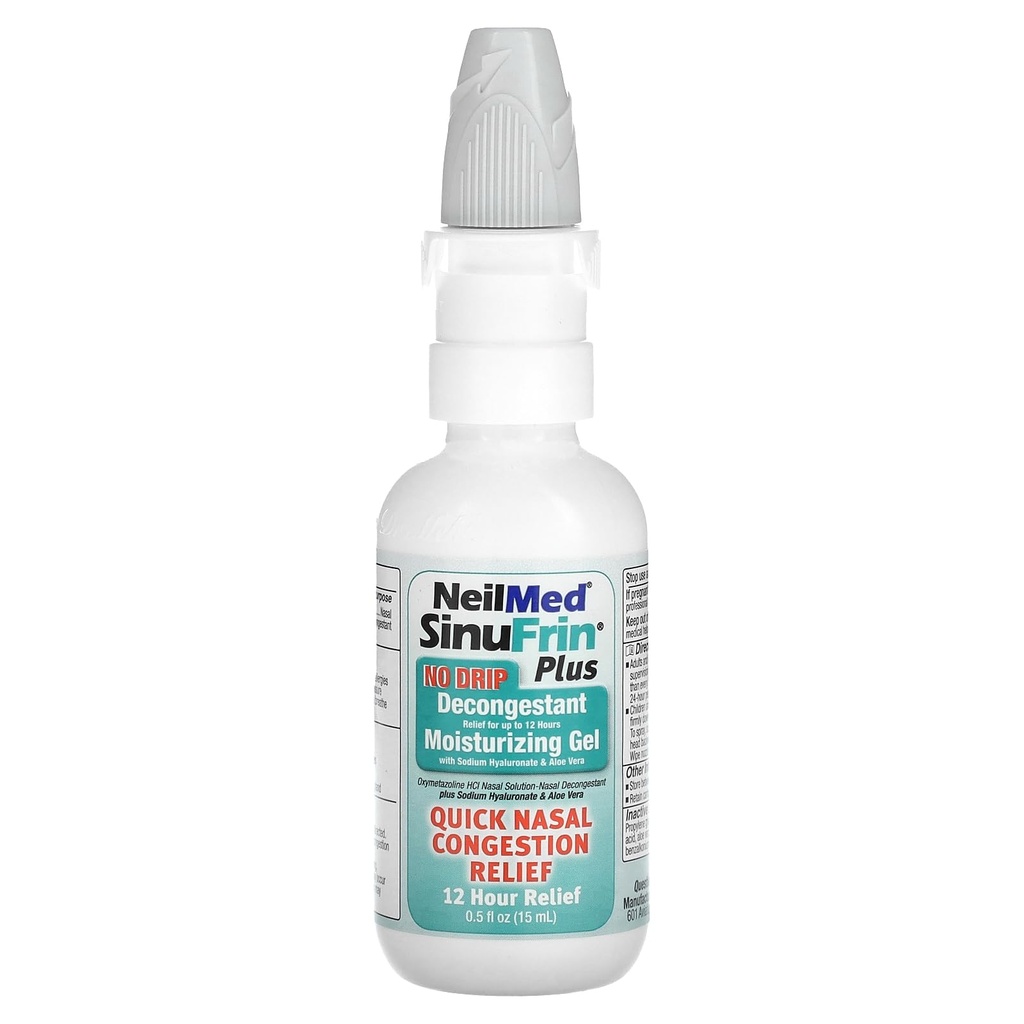 Neilmed Sinufrin Plus Decongestant Moisturizing Gel, .5 Fluid Ounce(Verpakking mei Vary)