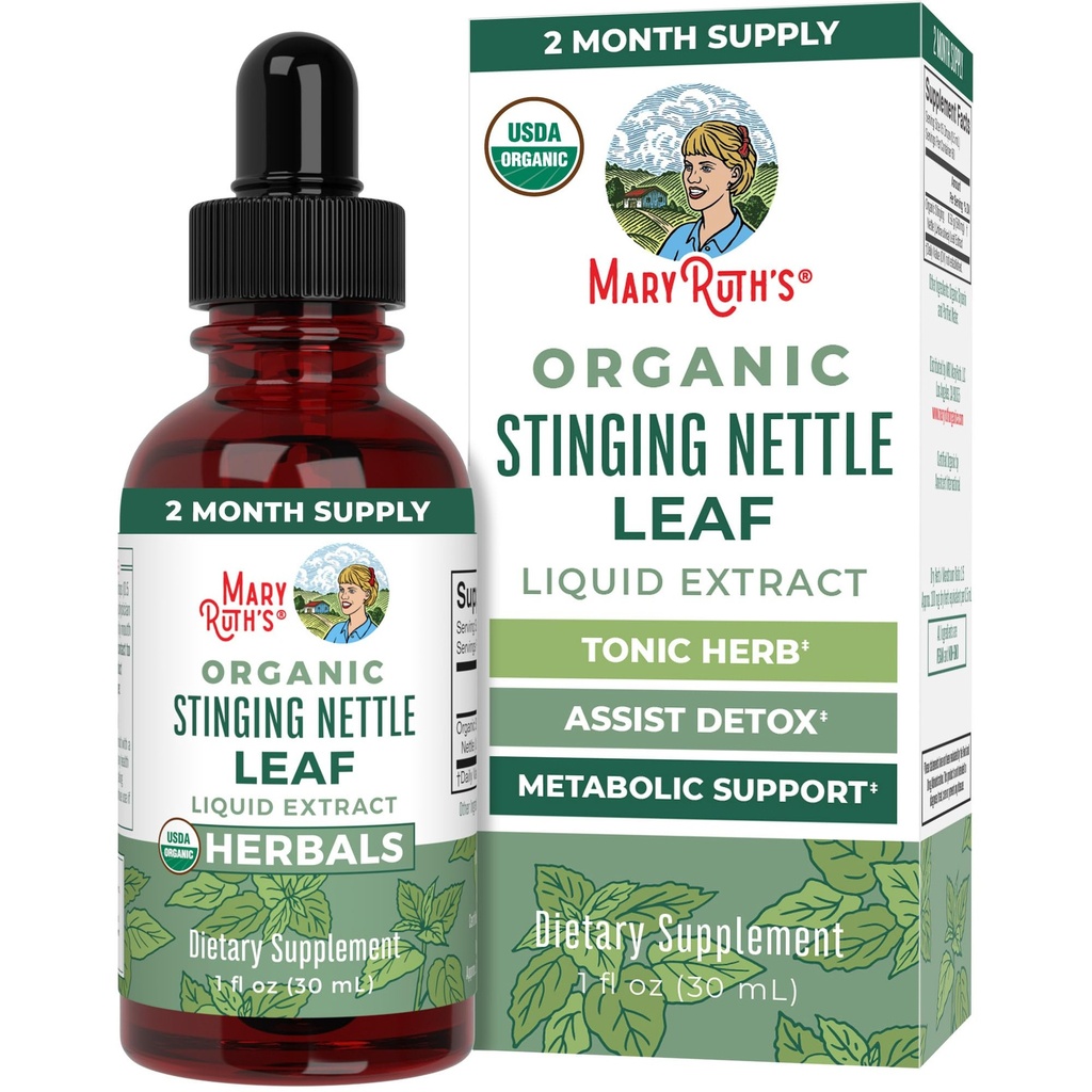 MARYRUTH'S Organics Stinging Nettle Leaf Extract | Detox Supplement Herbal Drops | USDA Organic | Vegan | Non-GMO | Gluten Free | 1 Fluid Oz